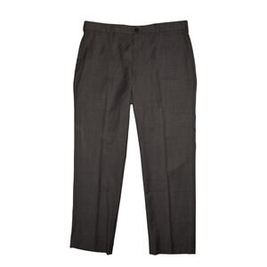 HART SCHAFFNER MARX $125 Gray Wool Blend Flat Front Dress Pant Men's 34